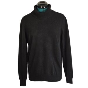 Pure Collection Cashmere Turtleneck Cowl Neck Sweater Black Size 8/10 M Like New